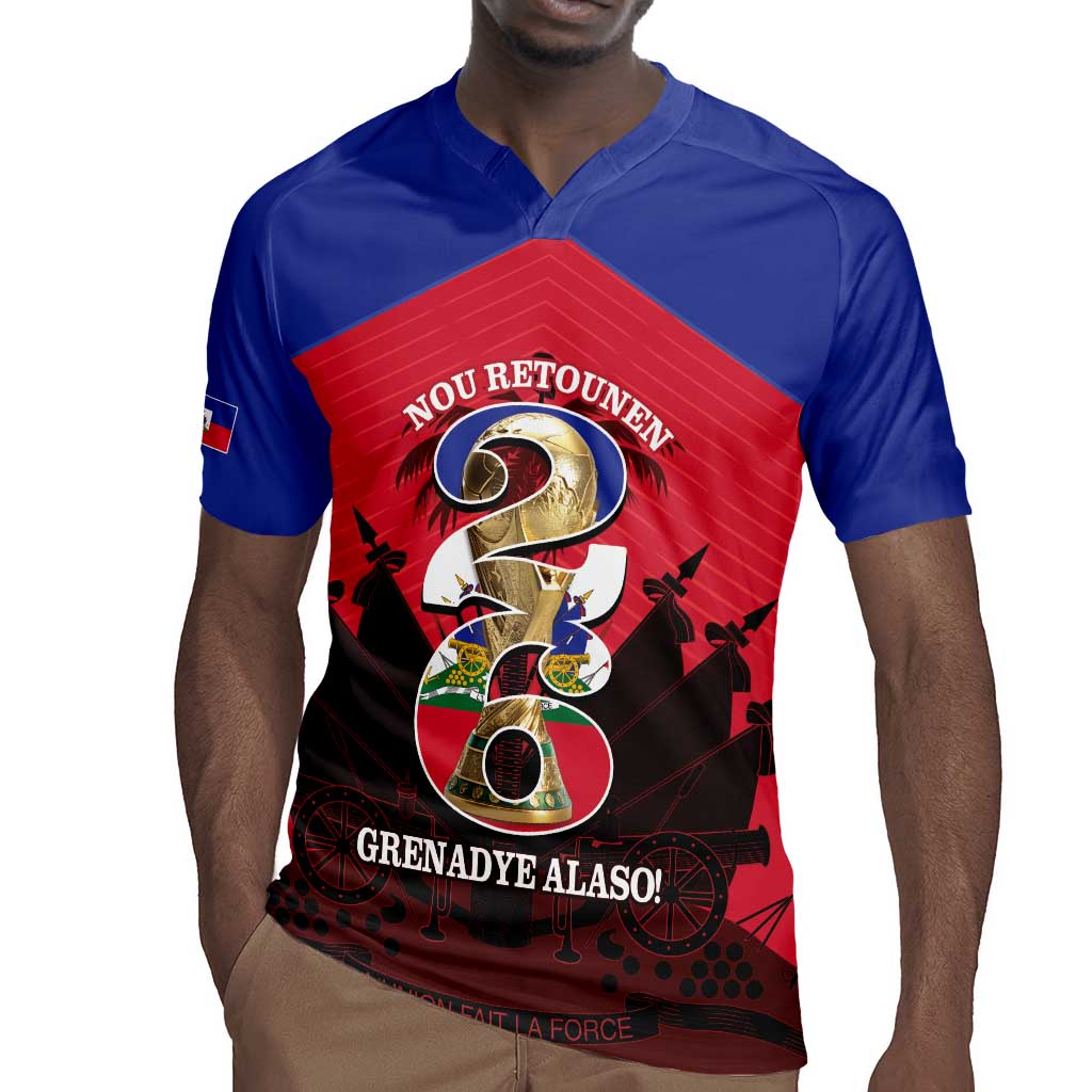 Personalized Les Grenadiers Haiti Football Rugby Jersey 2026 Nou Retounen Red Version LT14