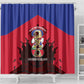 Les Grenadiers Haiti Football Shower Curtain 2026 Nou Retounen Red Version - African Pride