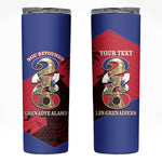 Personalized Les Grenadiers Haiti Football Skinny Tumbler 2026 Nou Retounen Red Version - African Pride