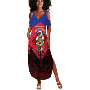 Personalized Les Grenadiers Haiti Football Summer Maxi Dress 2026 Nou Retounen Red Version - African Pride