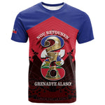Personalized Les Grenadiers Haiti Football T shirt 2026 Nou Retounen Red Version LT14