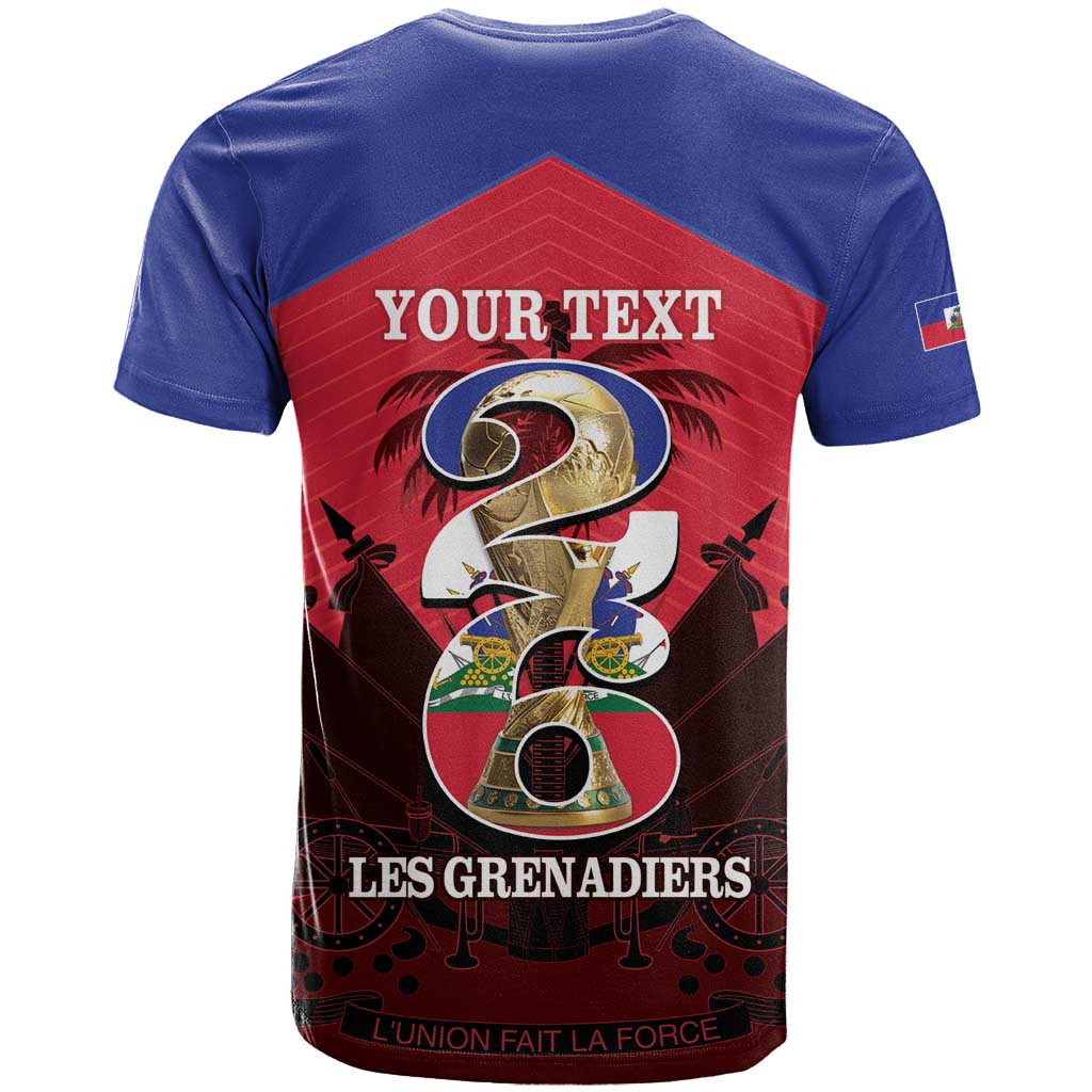 Personalized Les Grenadiers Haiti Football T shirt 2026 Nou Retounen Red Version LT14