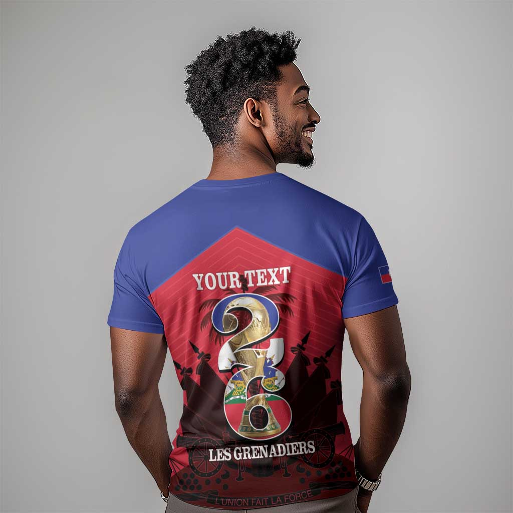 Personalized Les Grenadiers Haiti Football T shirt 2026 Nou Retounen Red Version LT14