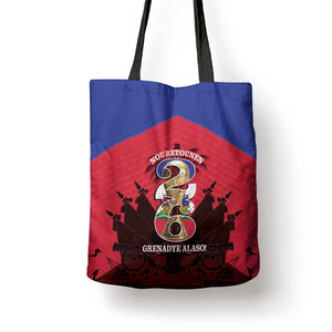 Les Grenadiers Haiti Football Tote Bag 2026 Nou Retounen Red Version