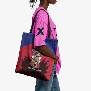 Les Grenadiers Haiti Football Tote Bag 2026 Nou Retounen Red Version