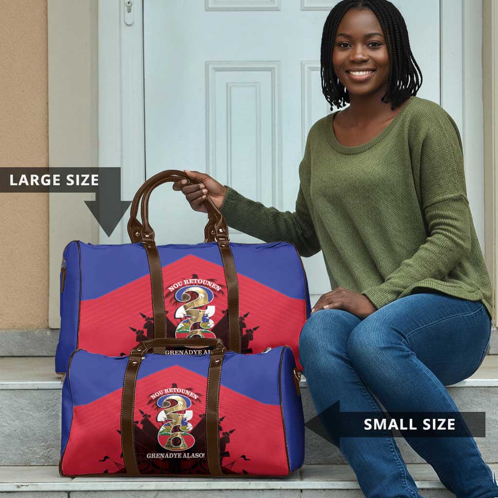 Les Grenadiers Haiti Football Travel Bag 2026 Nou Retounen Red Version
