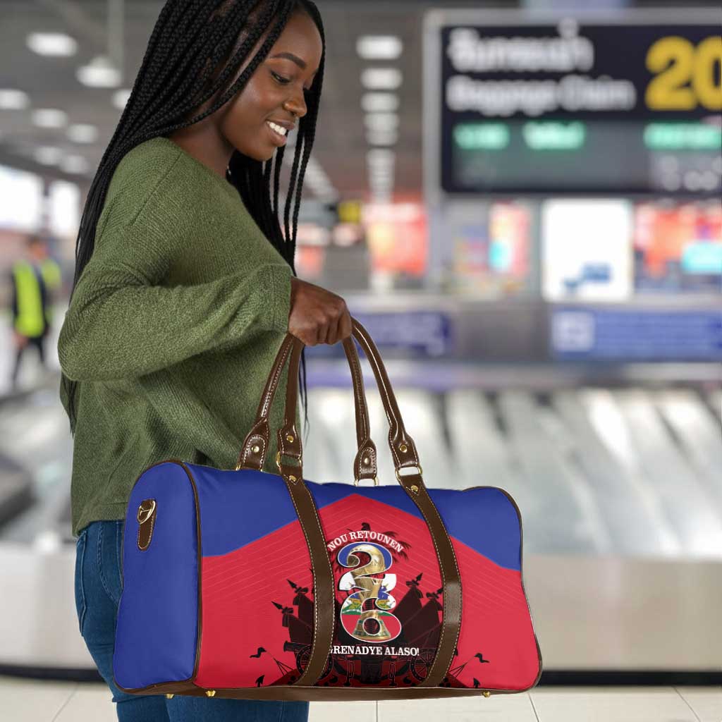 Les Grenadiers Haiti Football Travel Bag 2026 Nou Retounen Red Version