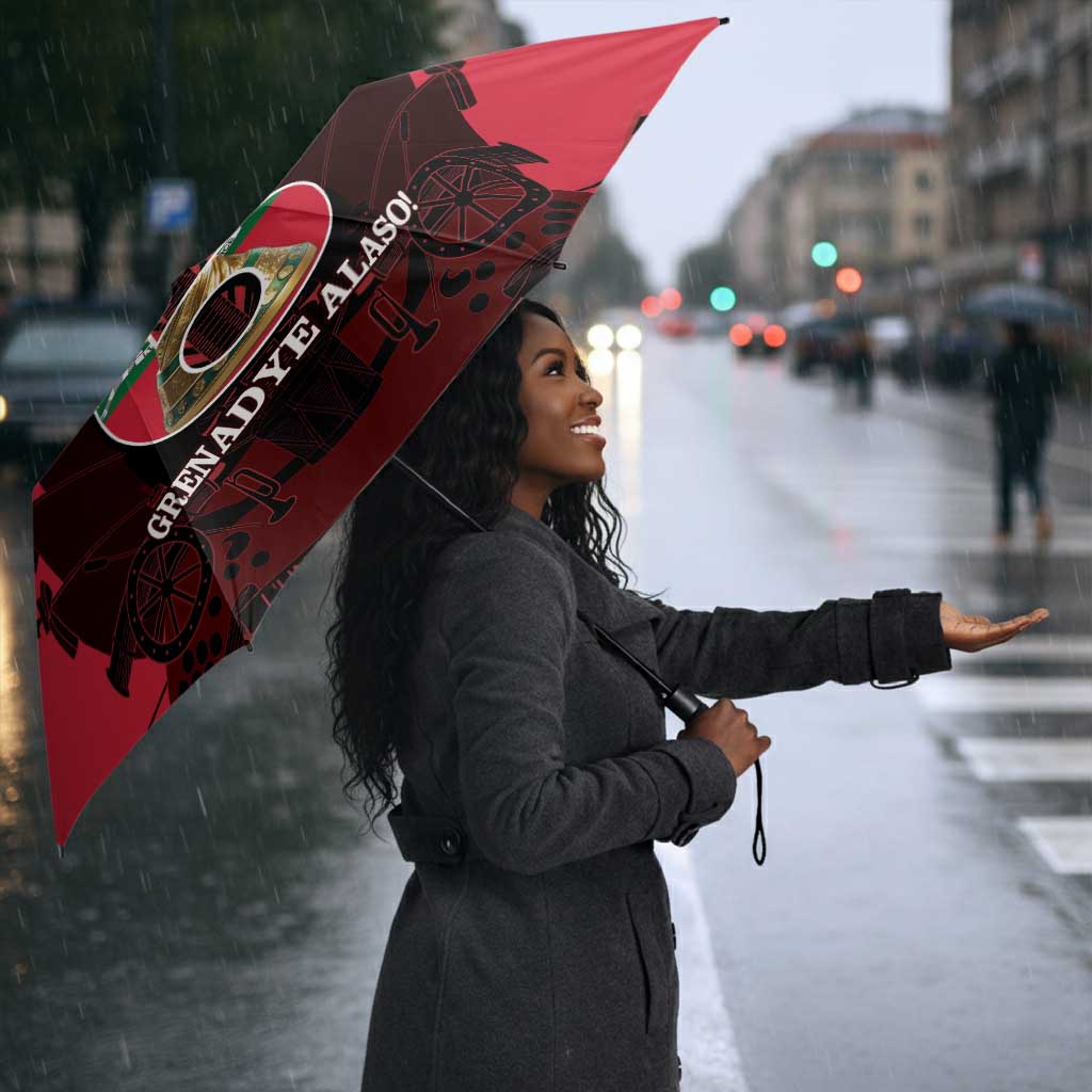 Les Grenadiers Haiti Football Umbrella 2026 Nou Retounen Red Version