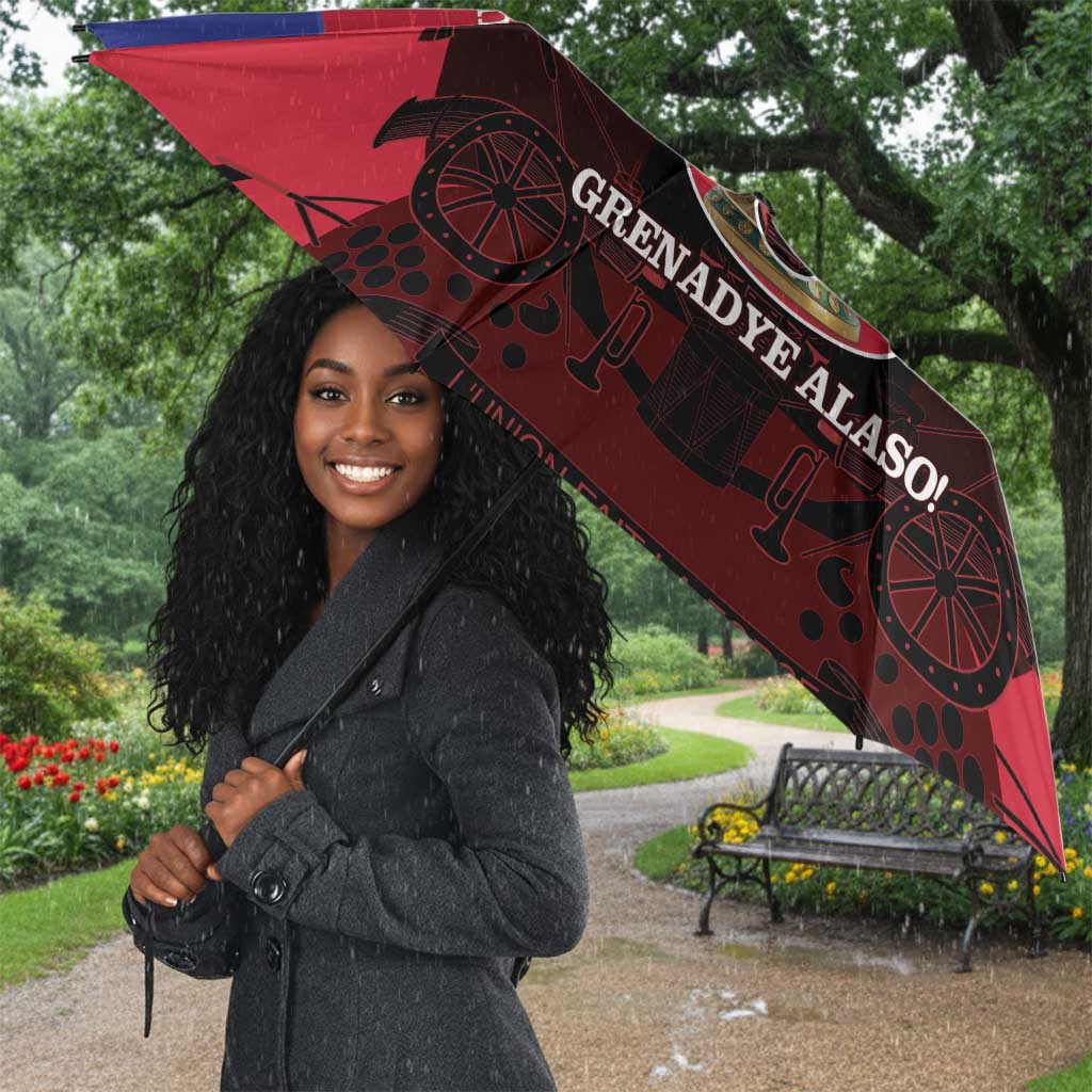 Les Grenadiers Haiti Football Umbrella 2026 Nou Retounen Red Version
