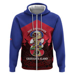 Personalized Les Grenadiers Haiti Football Zip Hoodie 2026 Nou Retounen Red Version - African Pride