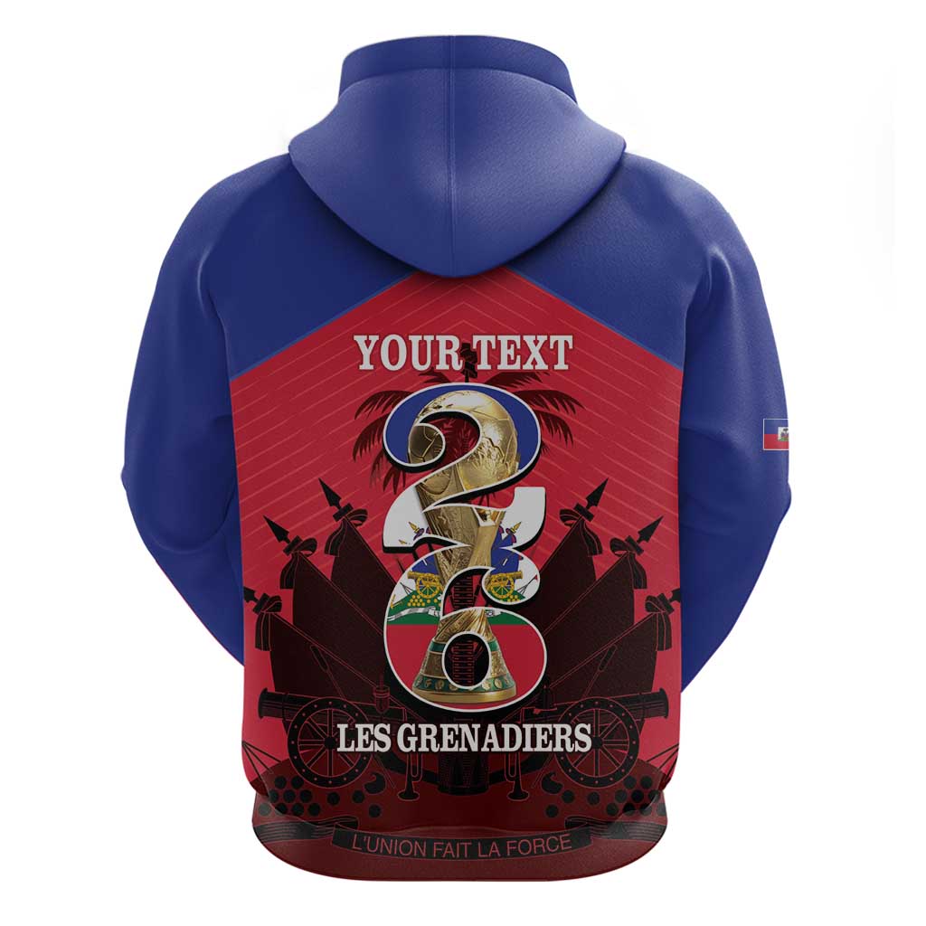 Personalized Les Grenadiers Haiti Football Zip Hoodie 2026 Nou Retounen Red Version - African Pride