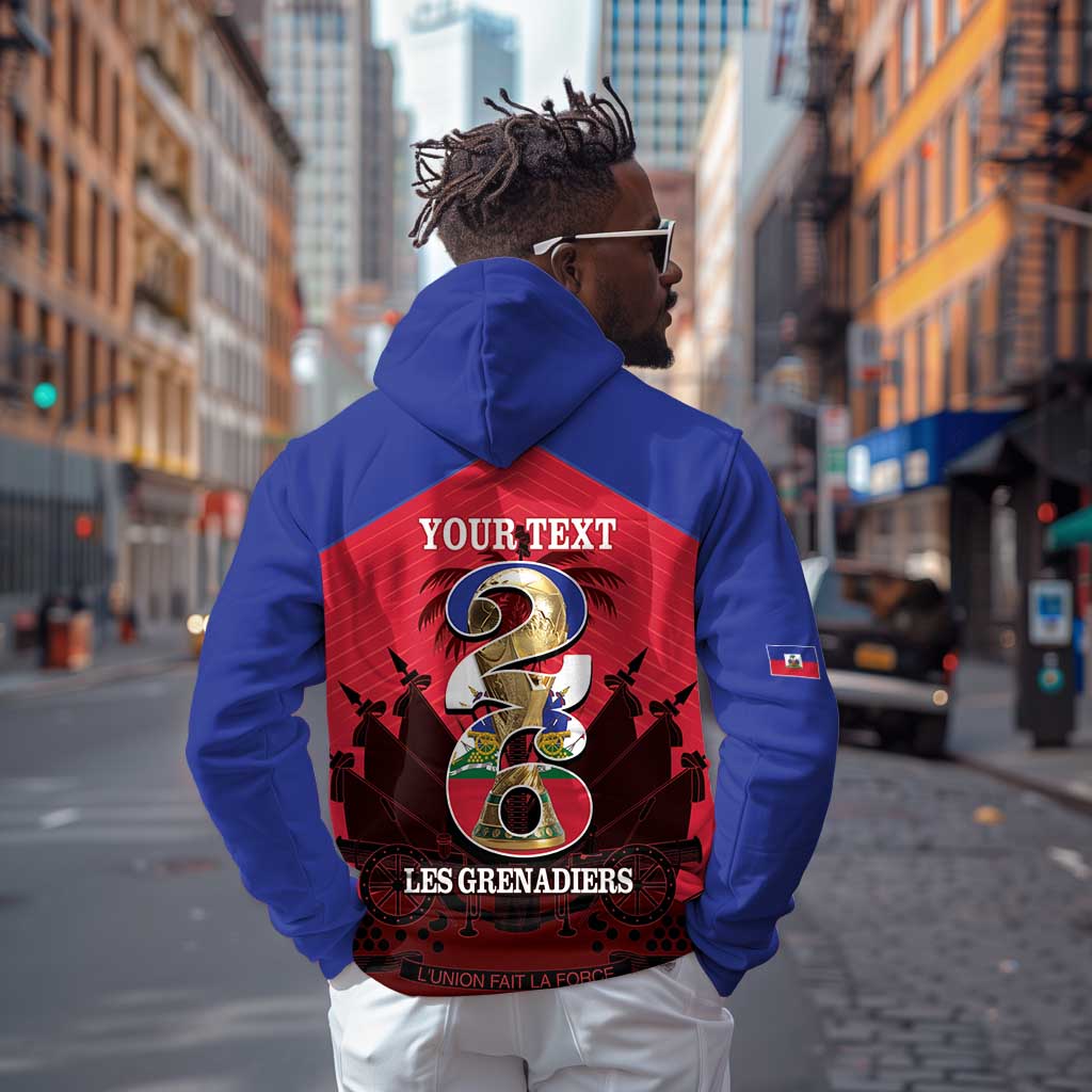 Personalized Les Grenadiers Haiti Football Zip Hoodie 2026 Nou Retounen Red Version - African Pride