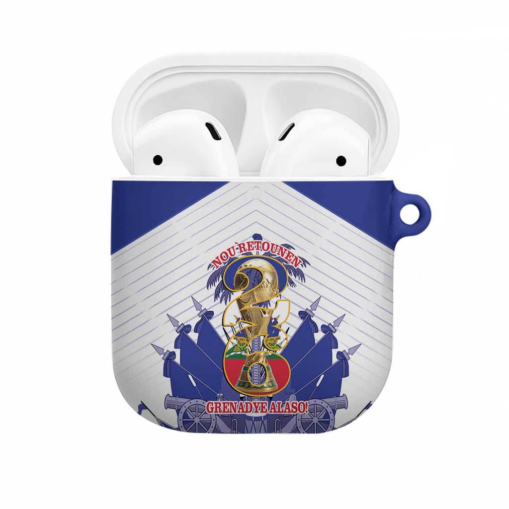 Les Grenadiers Haiti Football AirPods Case 2026 Nou Retounen White Version