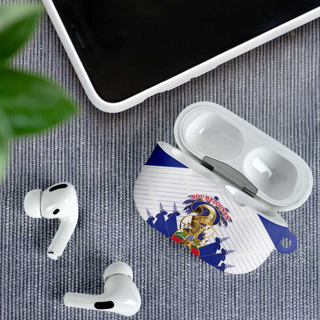 Les Grenadiers Haiti Football AirPods Case 2026 Nou Retounen White Version