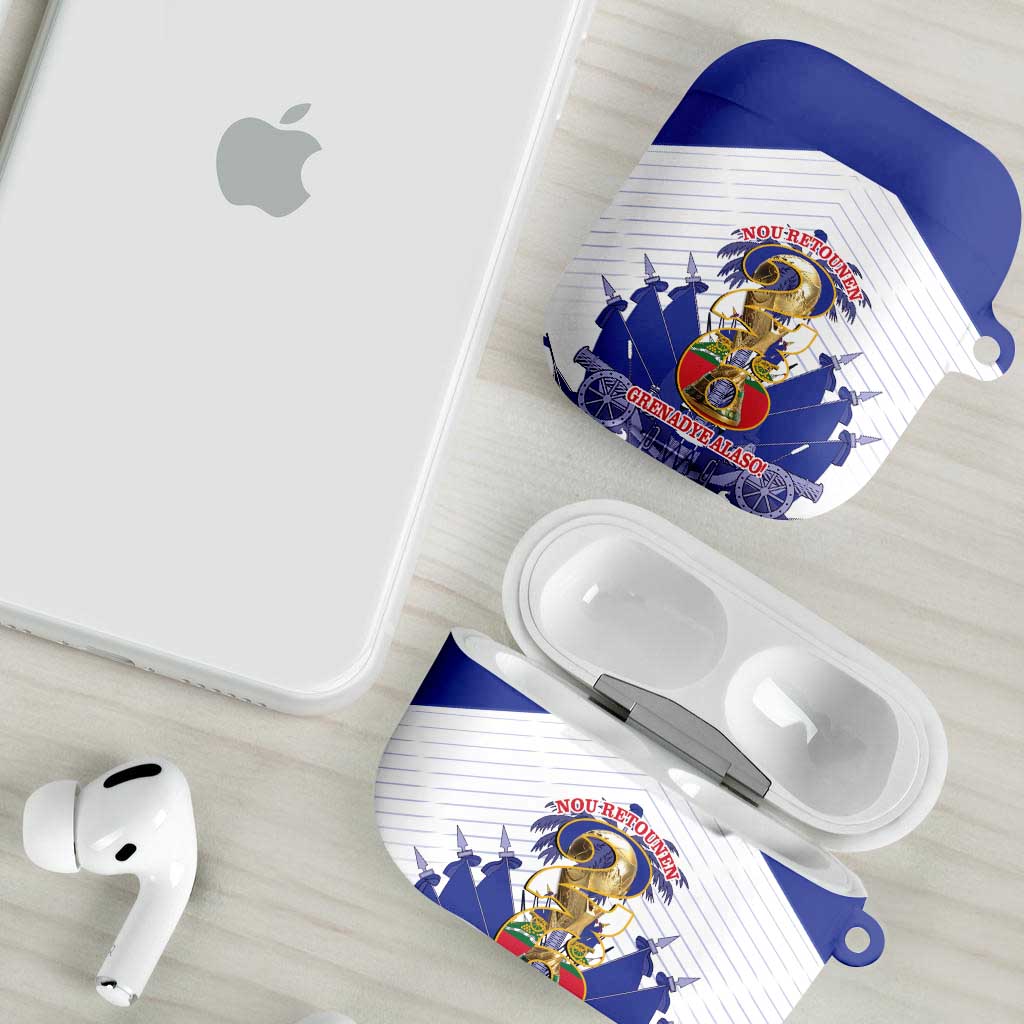 Les Grenadiers Haiti Football AirPods Case 2026 Nou Retounen White Version