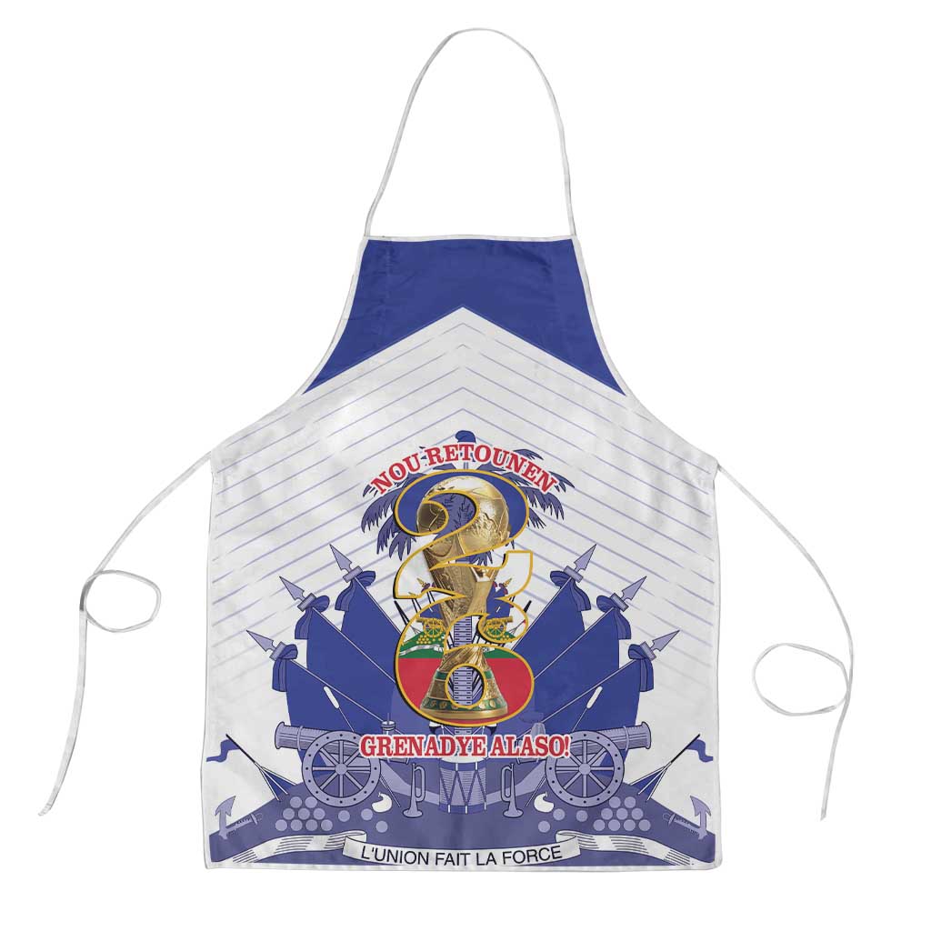 Les Grenadiers Haiti Football Apron 2026 Nou Retounen White Version