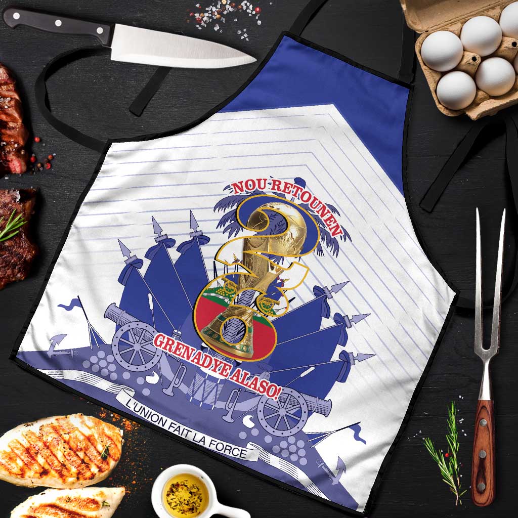 Les Grenadiers Haiti Football Apron 2026 Nou Retounen White Version