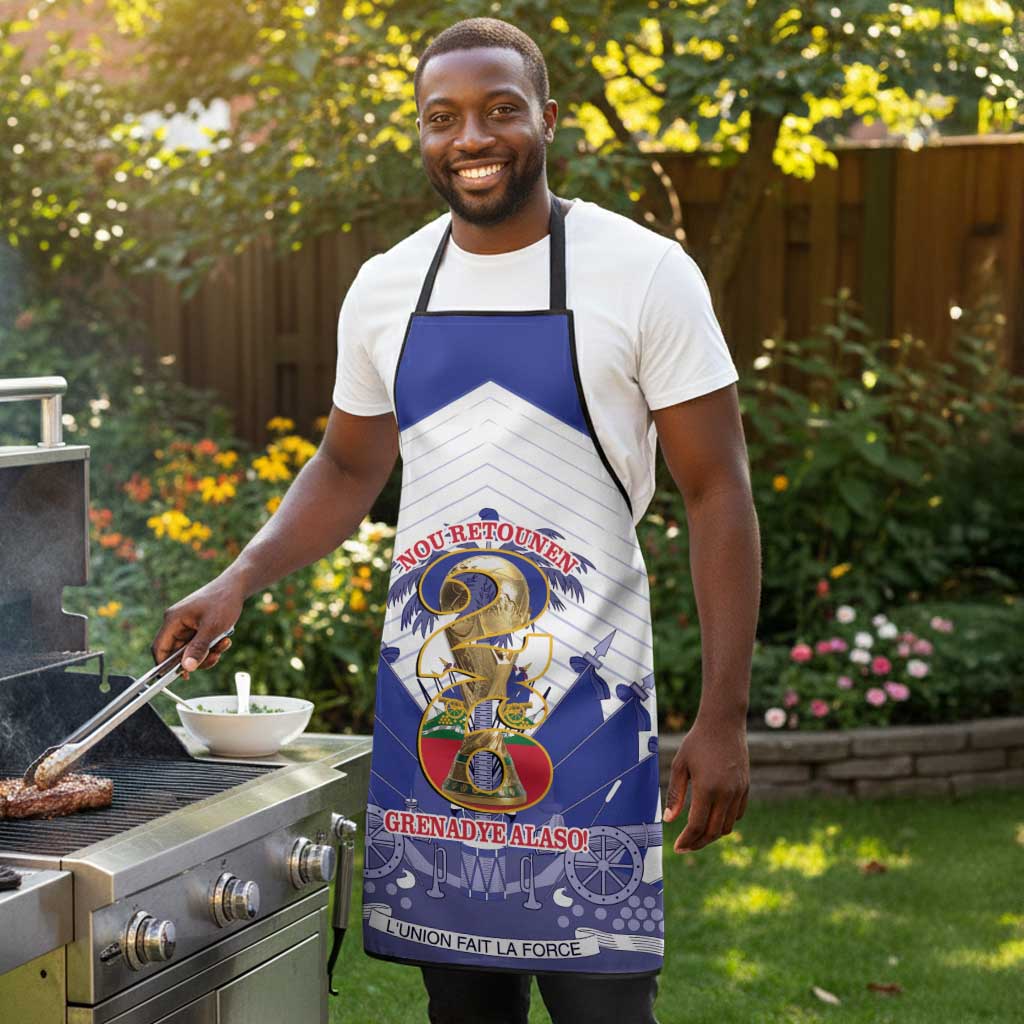 Les Grenadiers Haiti Football Apron 2026 Nou Retounen White Version