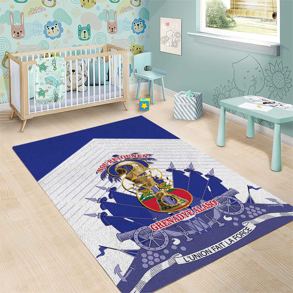 Les Grenadiers Haiti Football Area Rug 2026 Nou Retounen White Version - African Pride