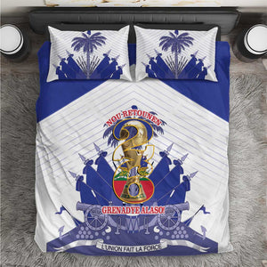 Les Grenadiers Haiti Football Bedding Set 2026 Nou Retounen White Version - African Pride