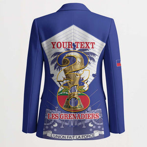 Personalized Les Grenadiers Haiti Football Blazer 2026 Nou Retounen White Version