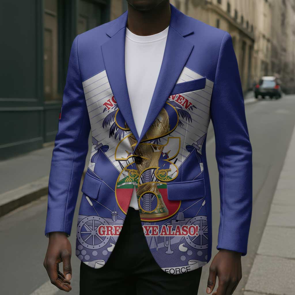 Personalized Les Grenadiers Haiti Football Blazer 2026 Nou Retounen White Version