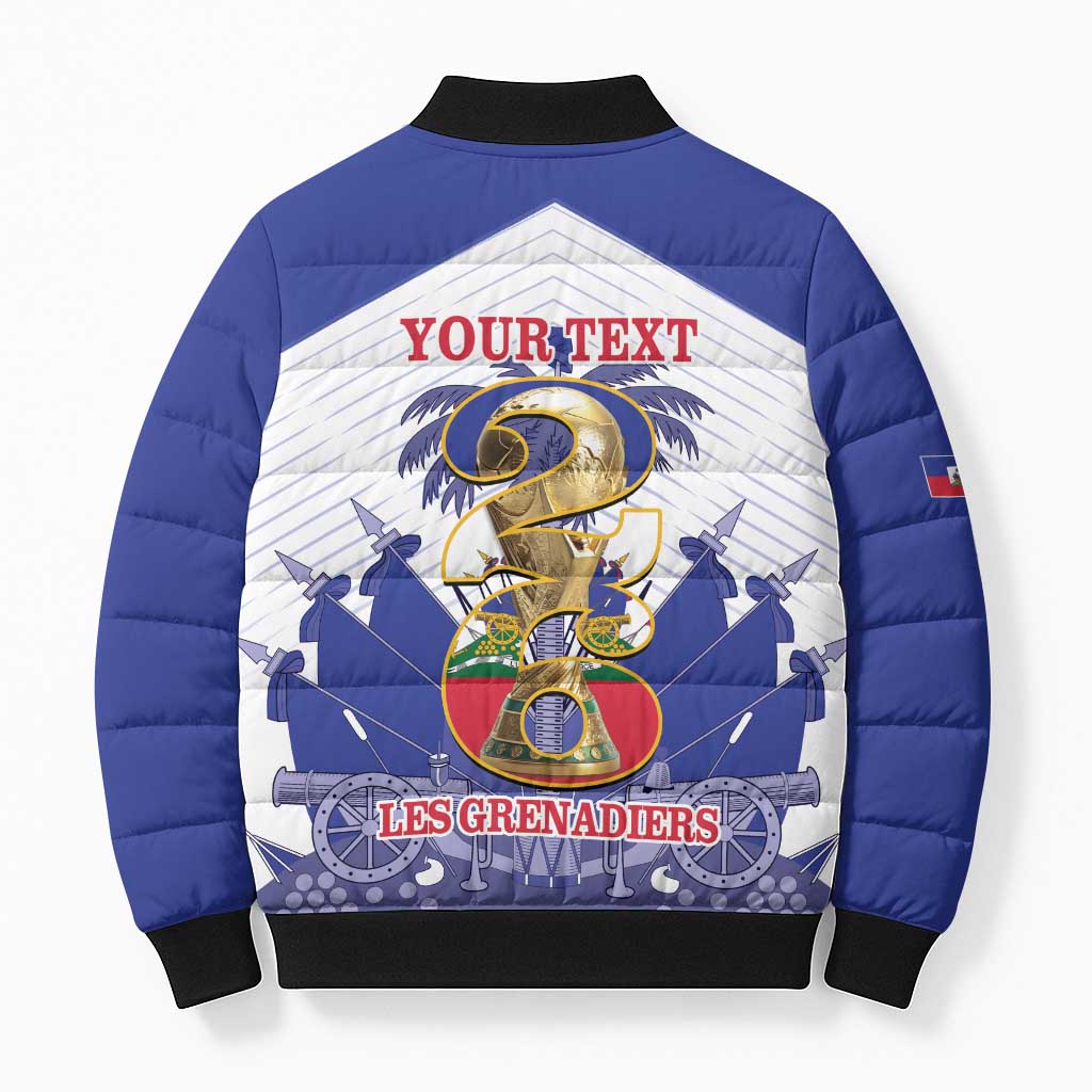 Personalized Les Grenadiers Haiti Football Bomber Puffer Jacket 2026 Nou Retounen White Version