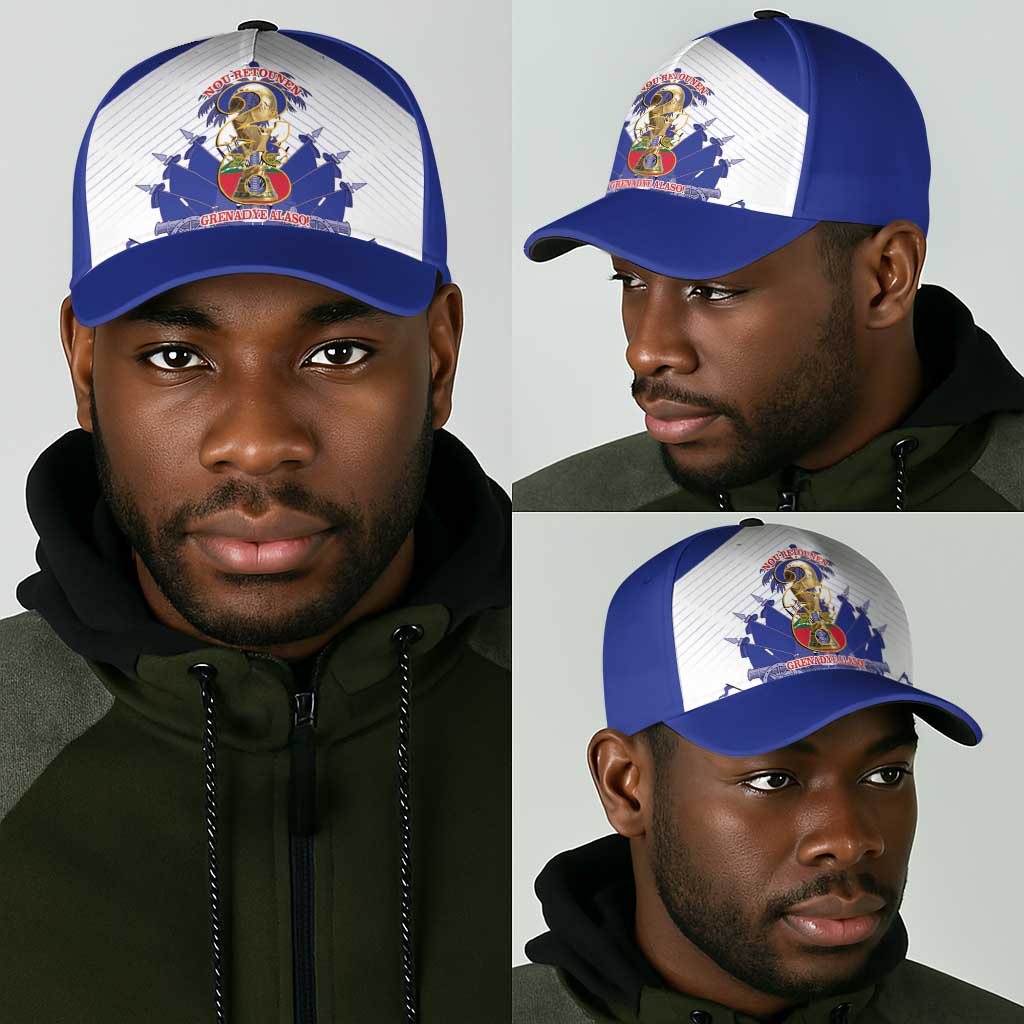 Les Grenadiers Haiti Football Classic Cap 2026 Nou Retounen White Version - African Pride