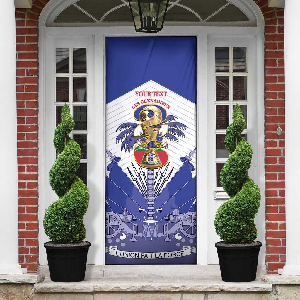 Personalized Les Grenadiers Haiti Football Door Cover 2026 Nou Retounen White Version
