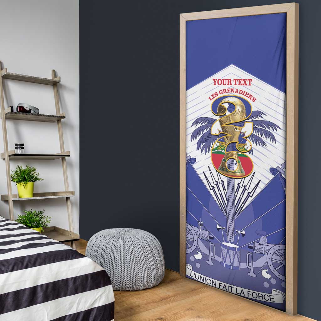 Personalized Les Grenadiers Haiti Football Door Cover 2026 Nou Retounen White Version