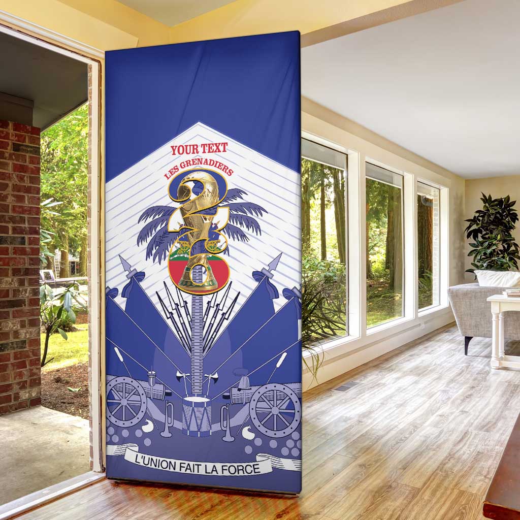 Personalized Les Grenadiers Haiti Football Door Cover 2026 Nou Retounen White Version