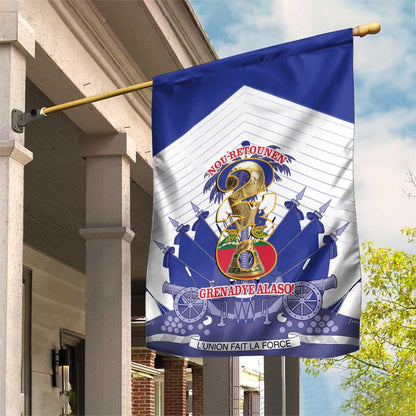 Les Grenadiers Haiti Football Garden Flag 2026 Nou Retounen White Version - African Pride
