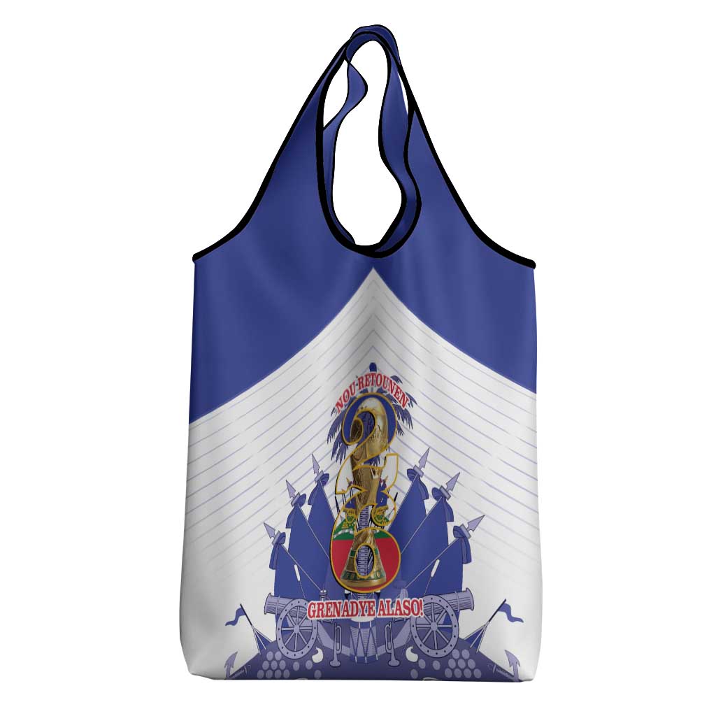 Les Grenadiers Haiti Football Grocery Bag 2026 Nou Retounen White Version - African Pride