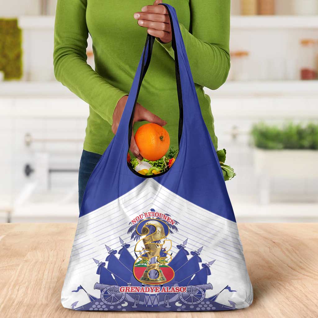 Les Grenadiers Haiti Football Grocery Bag 2026 Nou Retounen White Version - African Pride
