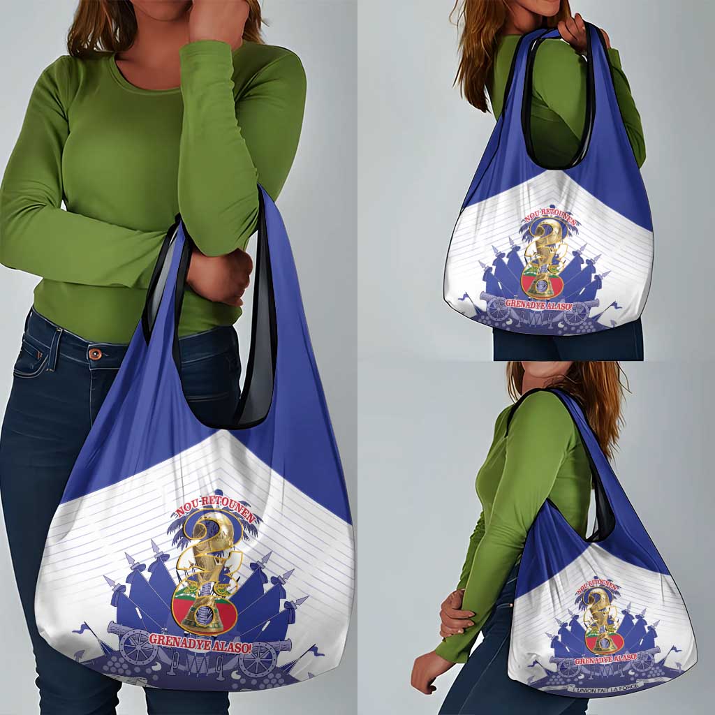 Les Grenadiers Haiti Football Grocery Bag 2026 Nou Retounen White Version - African Pride