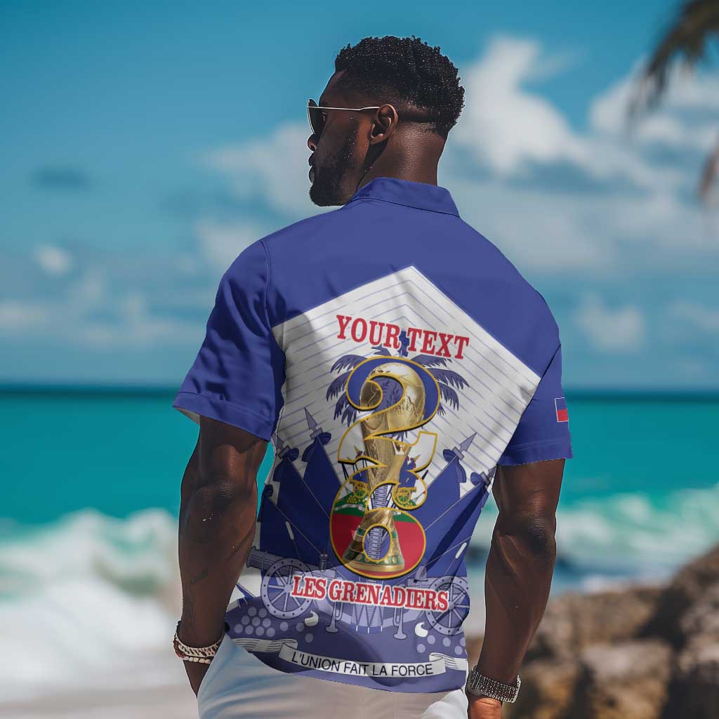 Personalized Les Grenadiers Haiti Football Hawaiian Shirt 2026 Nou Retounen White Version LT14