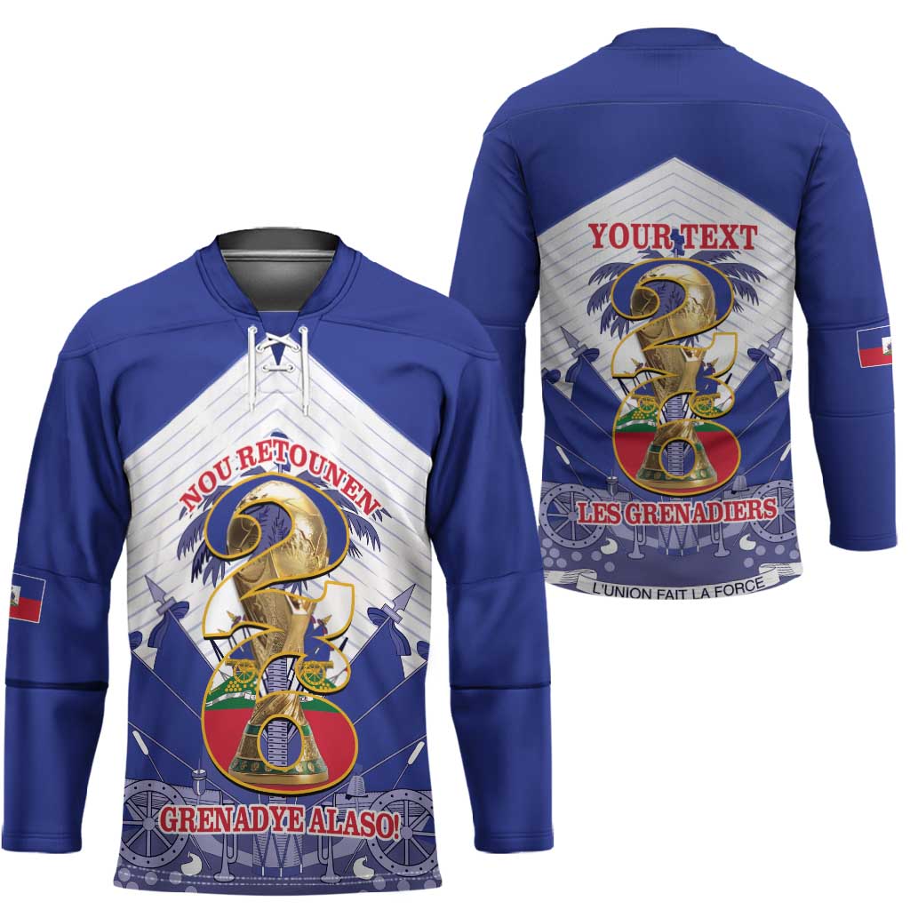 Personalized Les Grenadiers Haiti Football Hockey Jersey 2026 Nou Retounen White Version