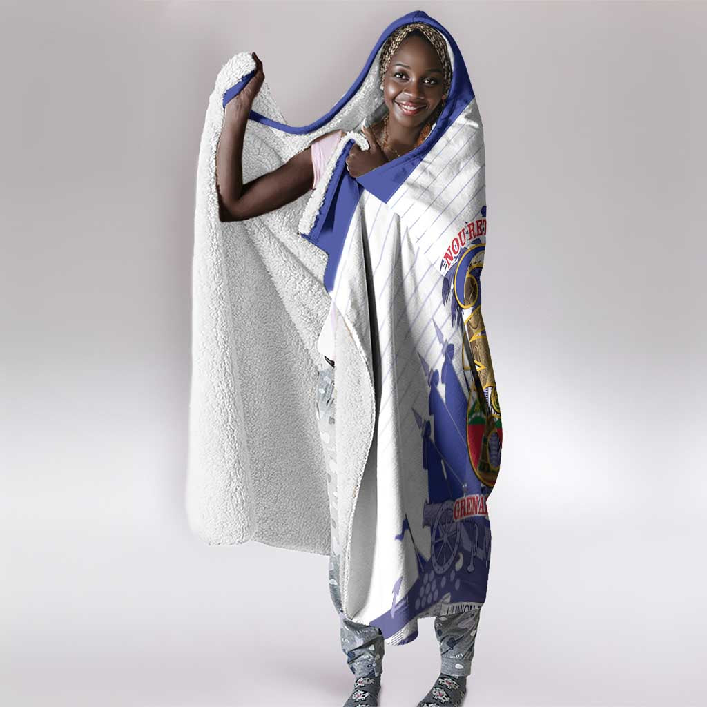 Les Grenadiers Haiti Football Hooded Blanket 2026 Nou Retounen White Version - African Pride