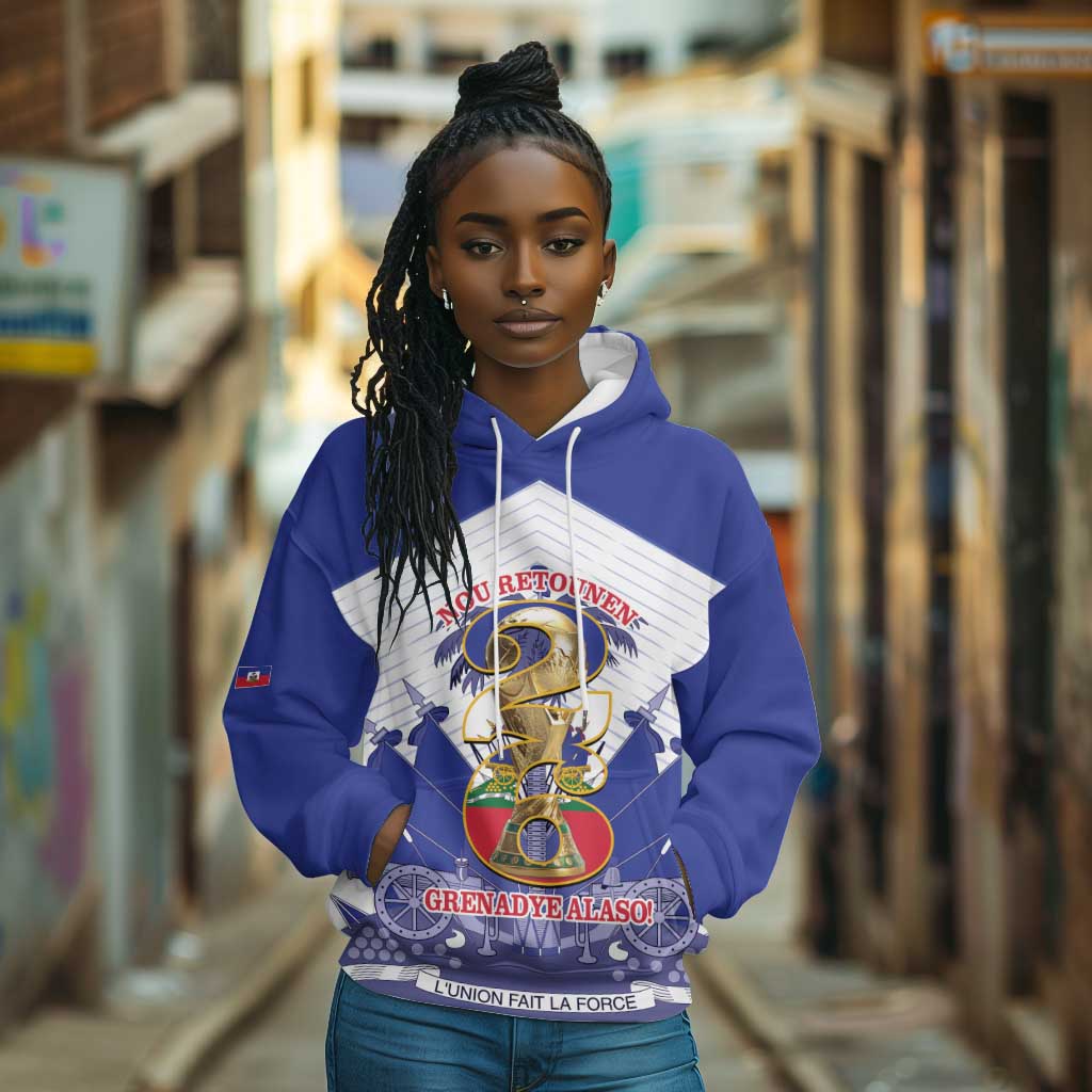 Personalized Les Grenadiers Haiti Football Hoodie 2026 Nou Retounen White Version - African Pride