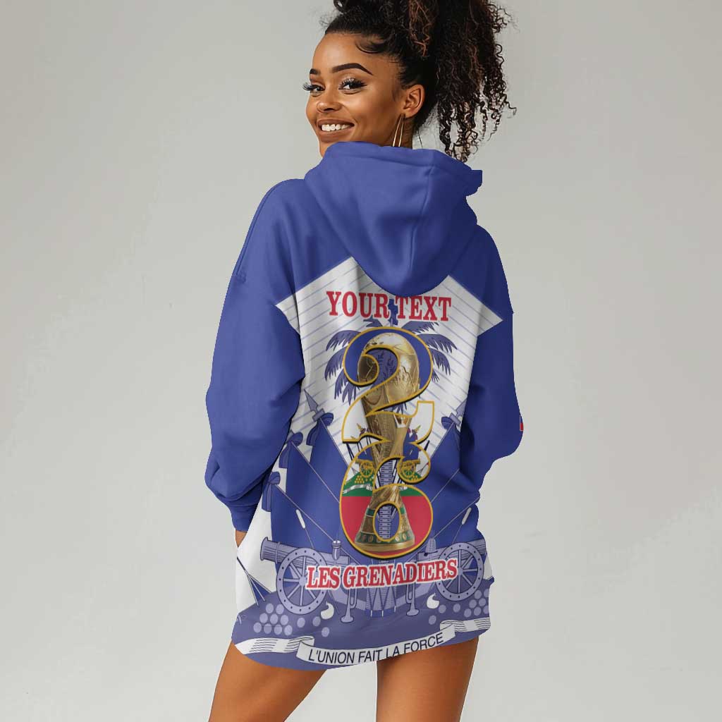 Personalized Les Grenadiers Haiti Football Hoodie Dress 2026 Nou Retounen White Version - African Pride