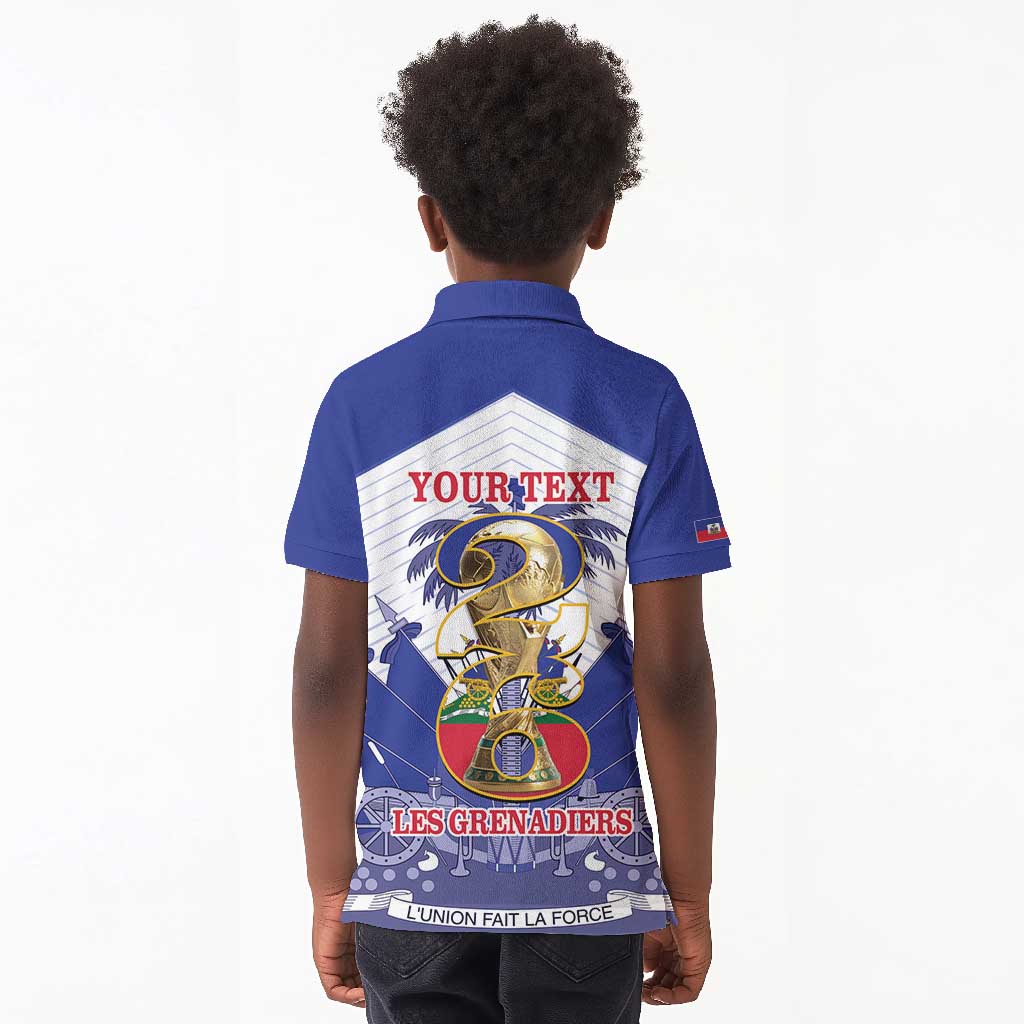 Personalized Les Grenadiers Haiti Football Kid Polo Shirt 2026 Nou Retounen White Version - African Pride