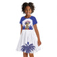 Personalized Les Grenadiers Haiti Football Kid Short Sleeve Dress 2026 Nou Retounen White Version - African Pride