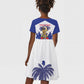 Personalized Les Grenadiers Haiti Football Kid Short Sleeve Dress 2026 Nou Retounen White Version - African Pride