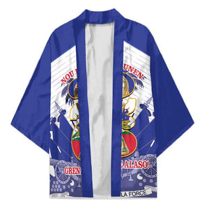 Personalized Les Grenadiers Haiti Football Kimono 2026 Nou Retounen White Version