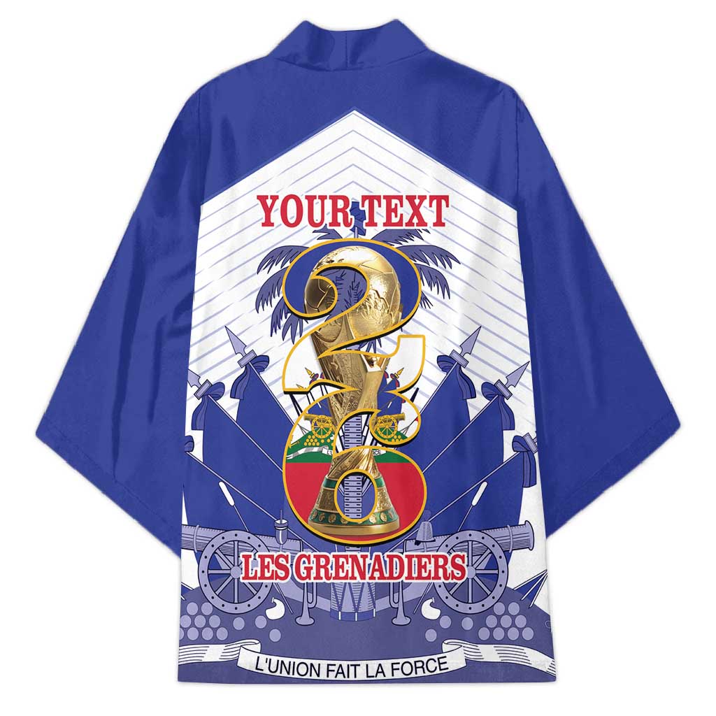Personalized Les Grenadiers Haiti Football Kimono 2026 Nou Retounen White Version