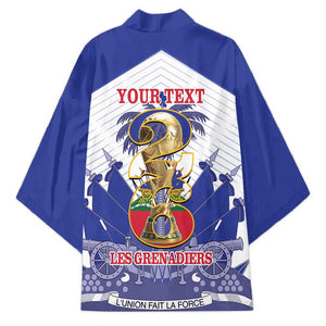 Personalized Les Grenadiers Haiti Football Kimono 2026 Nou Retounen White Version