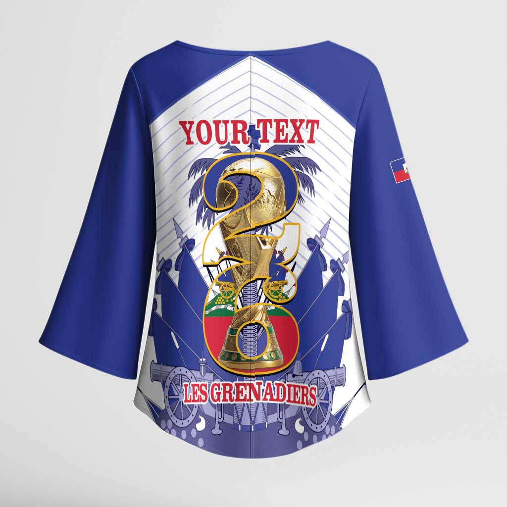 Personalized Les Grenadiers Haiti Football Kimono Sleeve Blouse 2026 Nou Retounen White Version