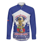 Personalized Les Grenadiers Haiti Football Long Sleeve Button Shirt 2026 Nou Retounen White Version - African Pride
