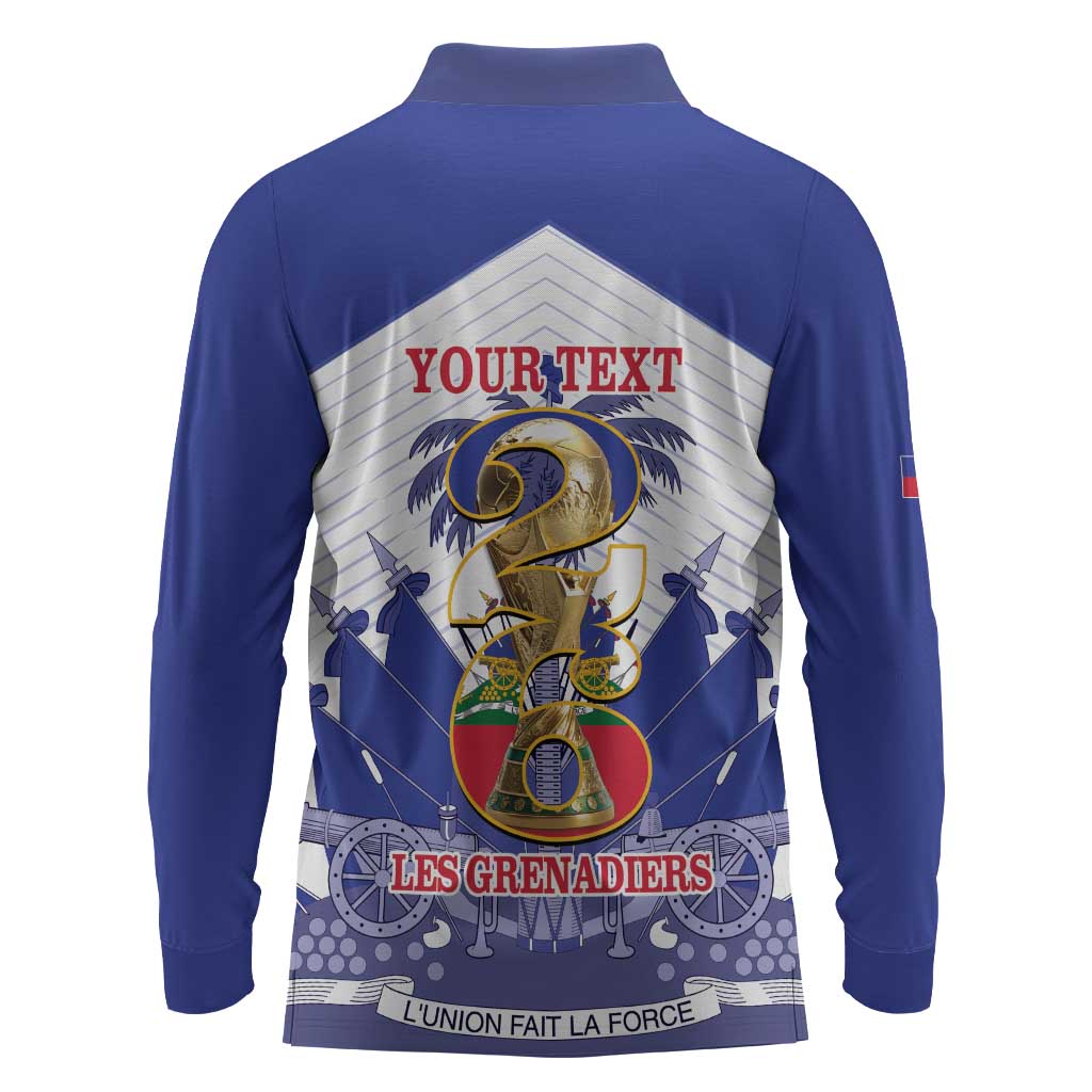 Personalized Les Grenadiers Haiti Football Long Sleeve Polo Shirt 2026 Nou Retounen White Version - African Pride