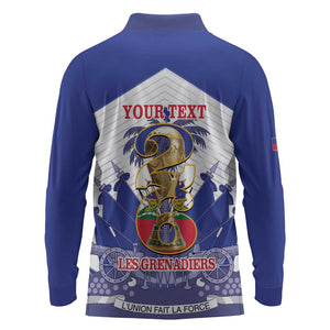 Personalized Les Grenadiers Haiti Football Long Sleeve Polo Shirt 2026 Nou Retounen White Version - African Pride